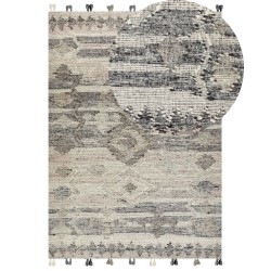 Dywan wełniany kilim 200 x 300 cm szary ARATASHEN