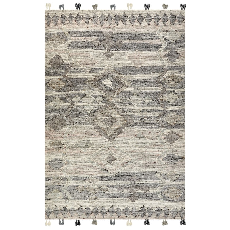 Dywan wełniany kilim 200 x 300 cm szary ARATASHEN Dywan wełniany kilim 200 x 300 cm szary ARATASHEN