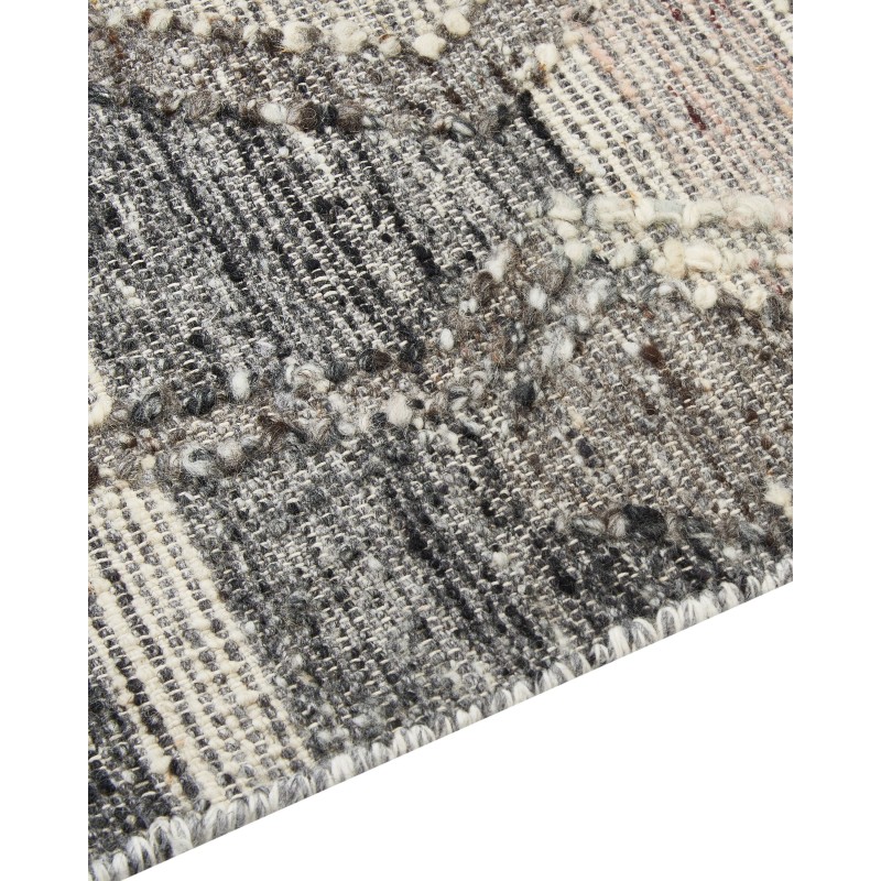 Dywan wełniany kilim 200 x 300 cm szary ARATASHEN Dywan wełniany kilim 200 x 300 cm szary ARATASHEN