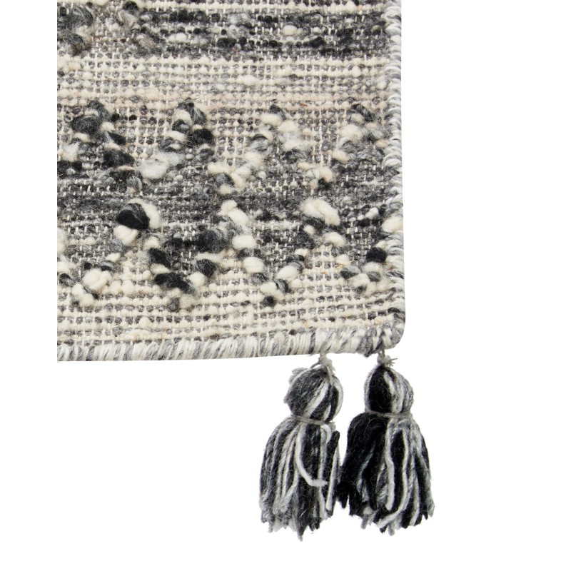 Dywan wełniany kilim 200 x 300 cm szary ARATASHEN Dywan wełniany kilim 200 x 300 cm szary ARATASHEN
