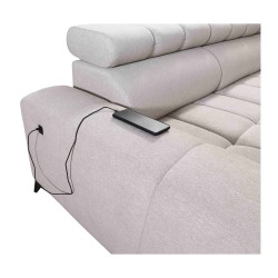 Esquina Venna III con función de cama, puerto USB y bar abierto - Plusz, Avra 2 Esquina Venna III con función de cama, puerto USB y bar abierto - Plusz, Avra 2