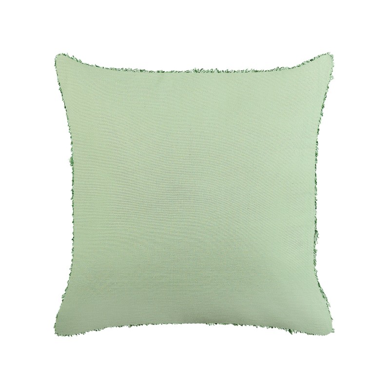 Poduszka dekoracyjna bawełniana tuftowana 45 x 45 cm zielona RHOEO Poduszka dekoracyjna bawełniana tuftowana 45 x 45 cm zielona RHOEO