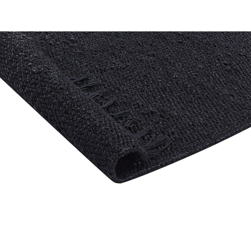 Dywan z juty 200 x 300 cm czarny SINANKOY Dywan z juty 200 x 300 cm czarny SINANKOY