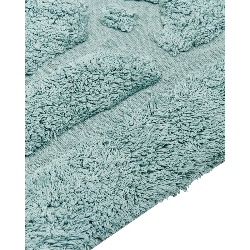 Dywan bawełniany 160 x 230 cm miętowy SIRNAK Dywan bawełniany 160 x 230 cm miętowy SIRNAK