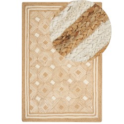 Dywan z juty 200 x 300 cm beżowy MENGEN Dywan z juty 200 x 300 cm beżowy MENGEN