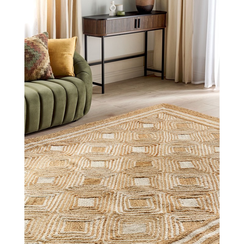 Dywan z juty 200 x 300 cm beżowy MENGEN Dywan z juty 200 x 300 cm beżowy MENGEN