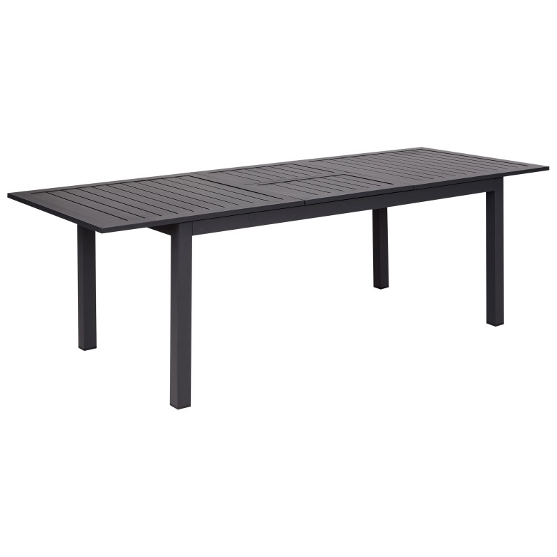 Stół ogrodowy rozkładany SKALOMA 180/240 cm 90 cm Metal Ciemnoszary Stół ogrodowy rozkładany SKALOMA 180/240 cm 90 cm Metal Ciemnoszary
