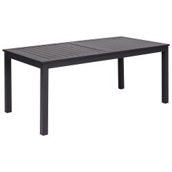 Stół ogrodowy rozkładany SKALOMA 180/240 cm 90 cm Metal Ciemnoszary Stół ogrodowy rozkładany SKALOMA 180/240 cm 90 cm Metal Ciemnoszary