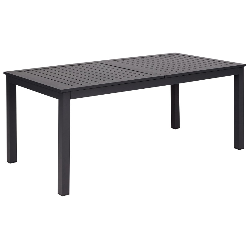Stół ogrodowy rozkładany SKALOMA 180/240 cm 90 cm Metal Ciemnoszary Stół ogrodowy rozkładany SKALOMA 180/240 cm 90 cm Metal Ciemnoszary