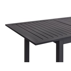 Stół ogrodowy rozkładany SKALOMA 180/240 cm 90 cm Metal Ciemnoszary Stół ogrodowy rozkładany SKALOMA 180/240 cm 90 cm Metal Ciemnoszary