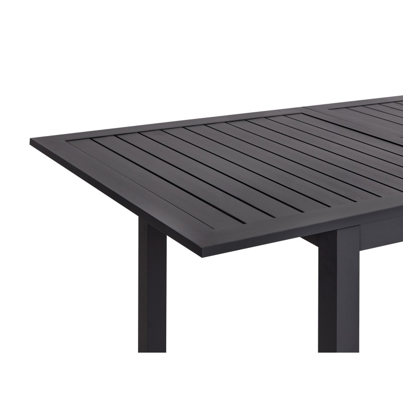 Stół ogrodowy rozkładany SKALOMA 180/240 cm 90 cm Metal Ciemnoszary Stół ogrodowy rozkładany SKALOMA 180/240 cm 90 cm Metal Ciemnoszary