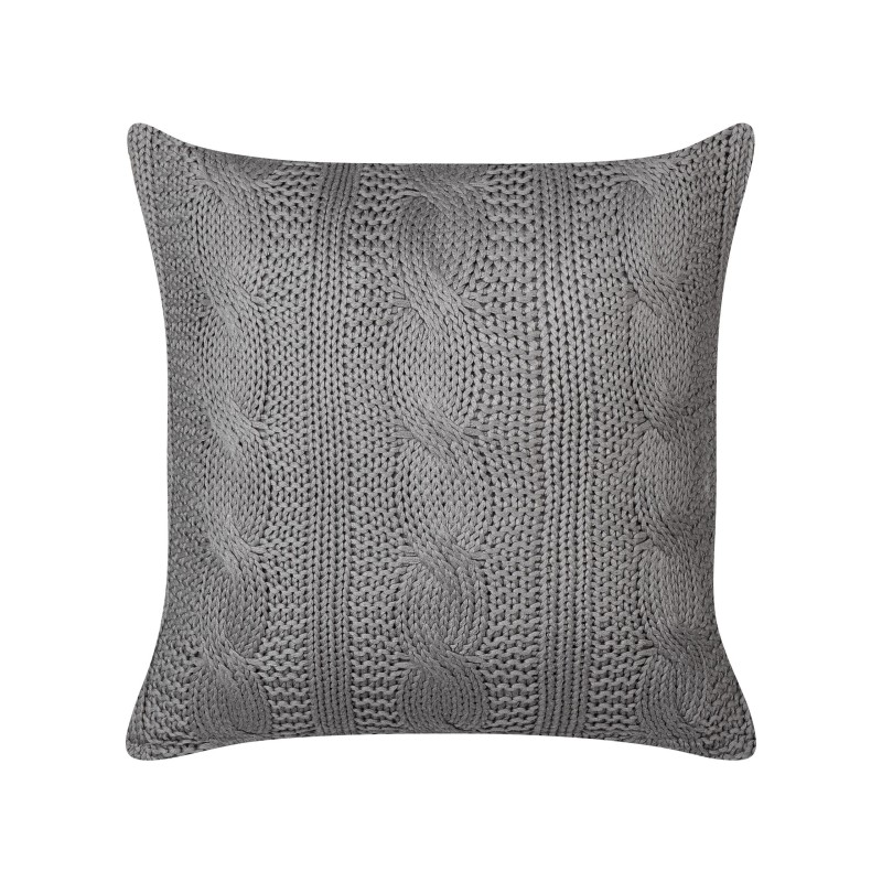 Zestaw 2 poduszek dekoracyjnych CONSTYLIS Bawełna 45 x 45 cm Ciemnoszary Jednolity Zestaw 2 poduszek dekoracyjnych CONSTYLIS Bawełna 45 x 45 cm Ciemnoszary Jednolity