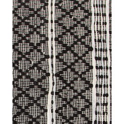 Dywan skórzany 80 x 150 cm czarny z beżowym FEHIMLI Dywan skórzany 80 x 150 cm czarny z beżowym FEHIMLI