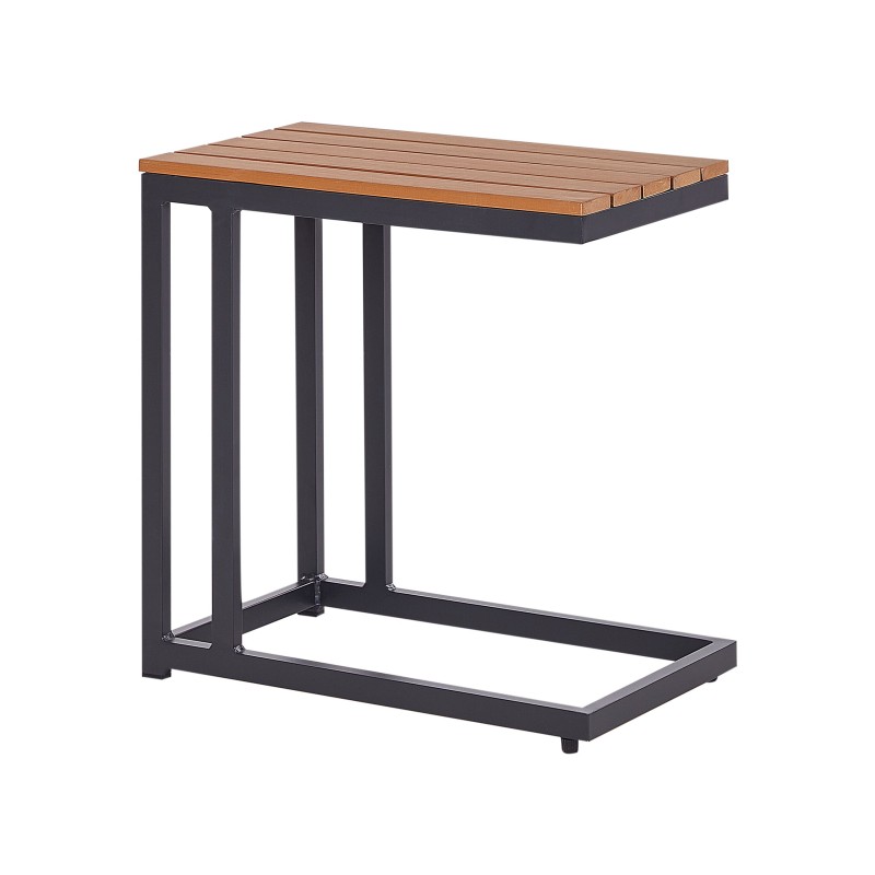 Stolik ogrodowy MESSINA 60 cm 35 cm Czarny Stolik ogrodowy MESSINA 60 cm 35 cm Czarny