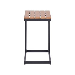 Stolik ogrodowy MESSINA 60 cm 35 cm Czarny Stolik ogrodowy MESSINA 60 cm 35 cm Czarny