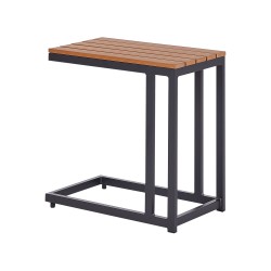 Stolik ogrodowy MESSINA 60 cm 35 cm Czarny Stolik ogrodowy MESSINA 60 cm 35 cm Czarny