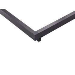 Stolik ogrodowy MESSINA 60 cm 35 cm Czarny Stolik ogrodowy MESSINA 60 cm 35 cm Czarny