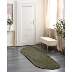 Dywan z wiskozy 80 x 250 cm ciemnozielony BERANI Dywan z wiskozy 80 x 250 cm ciemnozielony BERANI