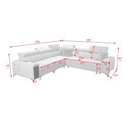 Esquina Venna III con función de cama, puerto USB y bar abierto - Plusz, Avra 2 Esquina Venna III con función de cama, puerto USB y bar abierto - Plusz, Avra 2