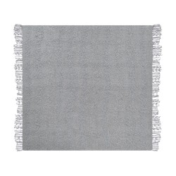 Koc VELLA Bawełna 200 x 220 cm Szary Koc VELLA Bawełna 200 x 220 cm Szary