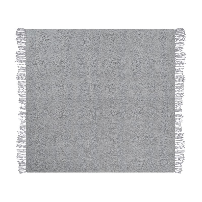 Koc VELLA Bawełna 200 x 220 cm Szary Koc VELLA Bawełna 200 x 220 cm Szary