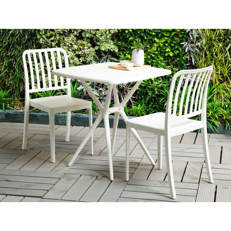 Stół ogrodowy SERSALE 70 cm 70 cm Biały Stół ogrodowy SERSALE 70 cm 70 cm Biały