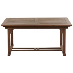Stół ogrodowy rozkładany AMANTEA 160/220 cm 90 cm Drewno akacjowe Ciemnobrązowy Stół ogrodowy rozkładany AMANTEA 160/220 cm 90 cm Drewno akacjowe Ciemnobrązowy