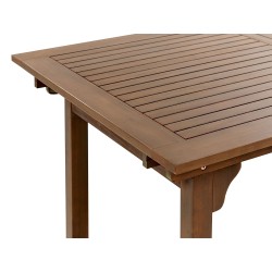Stół ogrodowy rozkładany AMANTEA 160/220 cm 90 cm Drewno akacjowe Ciemnobrązowy Stół ogrodowy rozkładany AMANTEA 160/220 cm 90 cm Drewno akacjowe Ciemnobrązowy