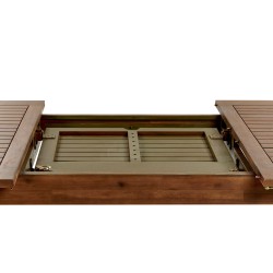 Stół ogrodowy rozkładany AMANTEA 160/220 cm 90 cm Drewno akacjowe Ciemnobrązowy Stół ogrodowy rozkładany AMANTEA 160/220 cm 90 cm Drewno akacjowe Ciemnobrązowy