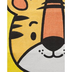 Dywan dziecięcy bawełniany motyw tygrysa 60 x 90 cm żółty RANCHI Dywan dziecięcy bawełniany motyw tygrysa 60 x 90 cm żółty RANCHI
