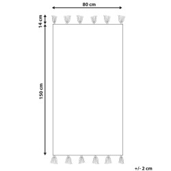 Dywan dziecięcy bawełniany 80 x 150 cm biały z różowym CAVUS Dywan dziecięcy bawełniany 80 x 150 cm biały z różowym CAVUS