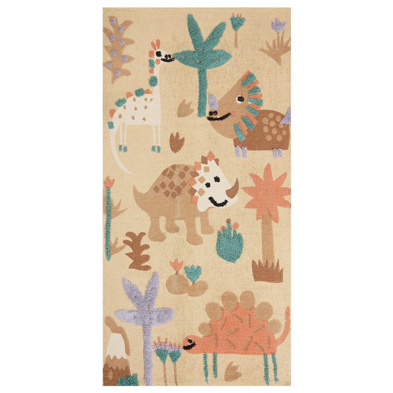 Dywan dziecięcy bawełniany w zwierzęcy wzór 80 x 150 cm wielokolorowy STABAT Dywan dziecięcy bawełniany w zwierzęcy wzór 80 x 150 cm wielokolorowy STABAT