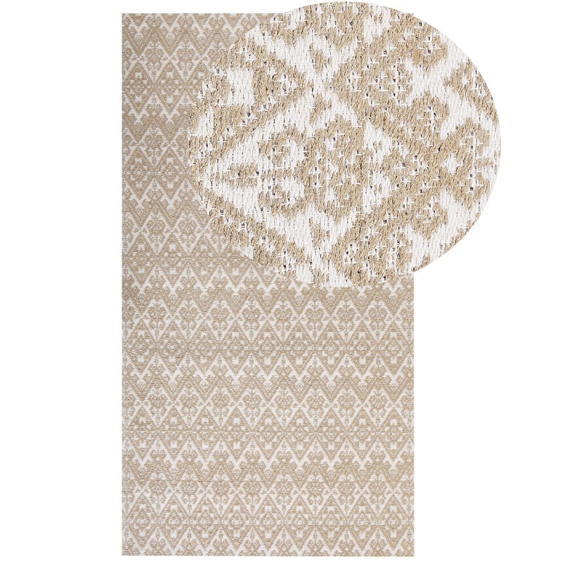 Dywan z juty 80 x 150 cm beżowy ATIMA Dywan z juty 80 x 150 cm beżowy ATIMA