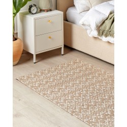 Dywan z juty 80 x 150 cm beżowy ATIMA Dywan z juty 80 x 150 cm beżowy ATIMA