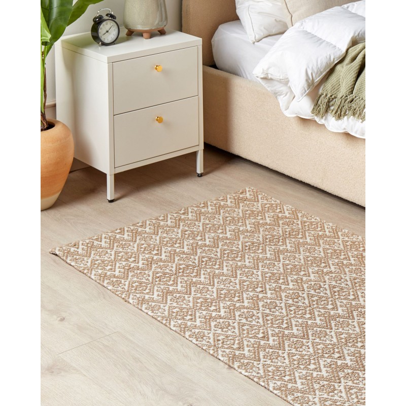 Dywan z juty 80 x 150 cm beżowy ATIMA Dywan z juty 80 x 150 cm beżowy ATIMA