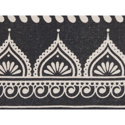 Zestaw 2 poduszek dekoracyjnych ATABAGI Bawełna 45 x 45 cm Czarny Wzór orientalny Zestaw 2 poduszek dekoracyjnych ATABAGI Bawełna 45 x 45 cm Czarny Wzór orientalny