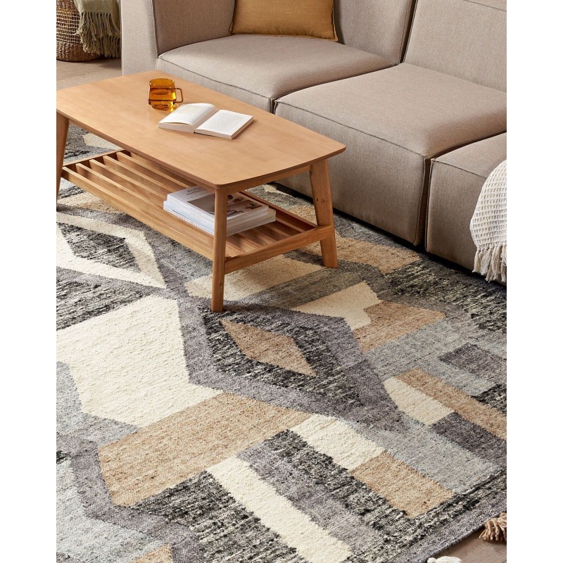 Dywan wełniany kilim 200 x 300 cm wielokolorowy AYGEZARD Dywan wełniany kilim 200 x 300 cm wielokolorowy AYGEZARD
