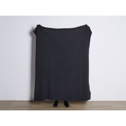 Koc ASAKA Bawełna 130 x 180 cm Ciemnoszary Koc ASAKA Bawełna 130 x 180 cm Ciemnoszary
