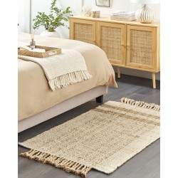 Dywan z juty 80 x 150 cm beżowy ORTAOBA Dywan z juty 80 x 150 cm beżowy ORTAOBA