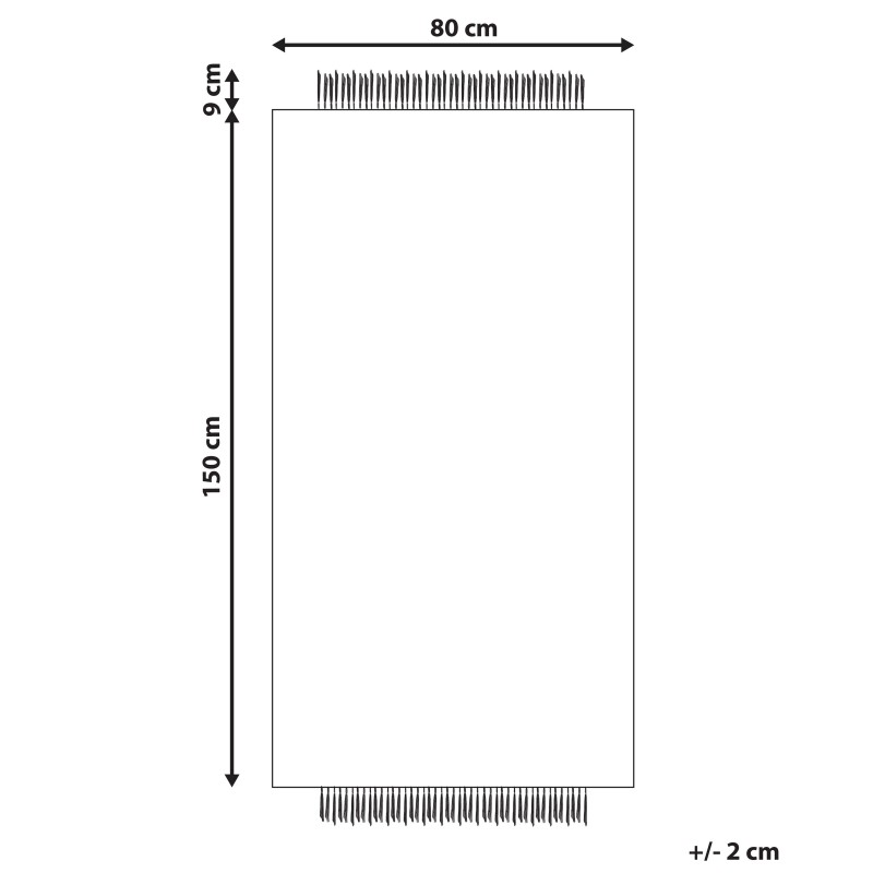 Dywan z juty 80 x 150 cm beżowy ORTAOBA Dywan z juty 80 x 150 cm beżowy ORTAOBA