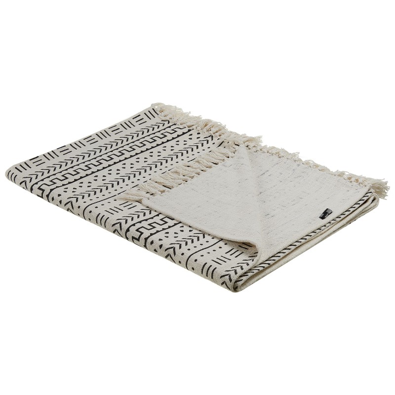 Koc PANVEL Bawełna 130 x 180 cm Biały Koc PANVEL Bawełna 130 x 180 cm Biały