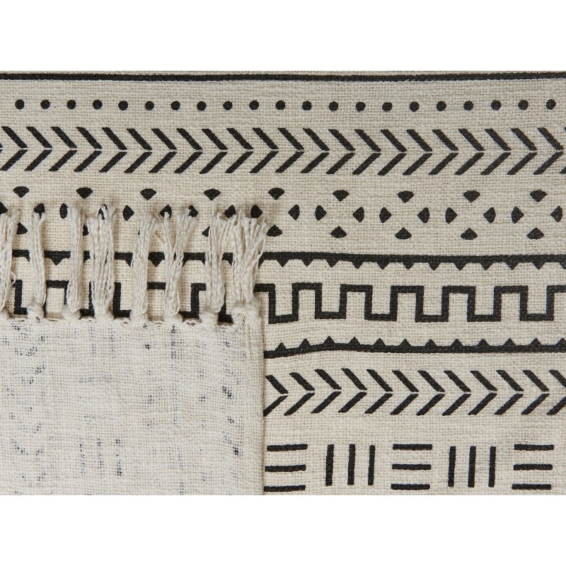Koc PANVEL Bawełna 130 x 180 cm Biały Koc PANVEL Bawełna 130 x 180 cm Biały