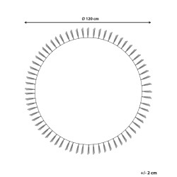 Dywan okrągły bawełniany ø 120 cm kremowo-granatowy TATVAN Dywan okrągły bawełniany ø 120 cm kremowo-granatowy TATVAN