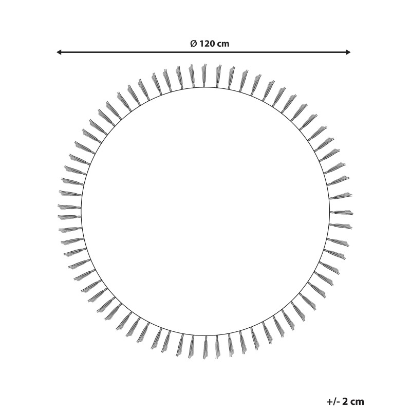 Dywan okrągły bawełniany ø 120 cm kremowo-granatowy TATVAN Dywan okrągły bawełniany ø 120 cm kremowo-granatowy TATVAN