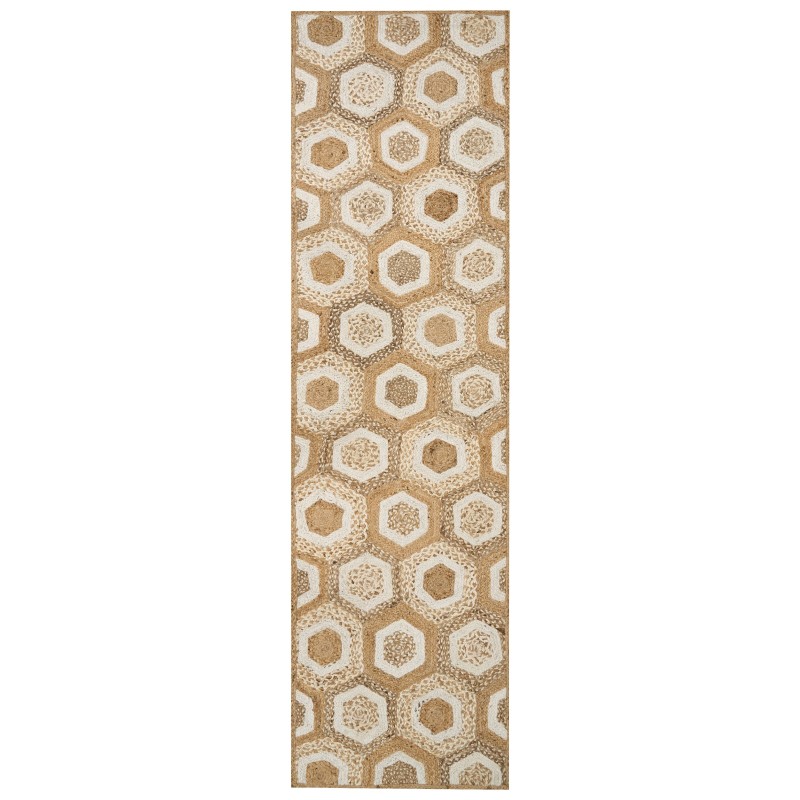 Dywan z juty 80 x 300 cm beżowy BASOREN Dywan z juty 80 x 300 cm beżowy BASOREN