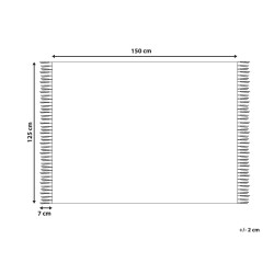 Koc YARSA Bawełna 125 x 150 cm Beżowy Koc YARSA Bawełna 125 x 150 cm Beżowy