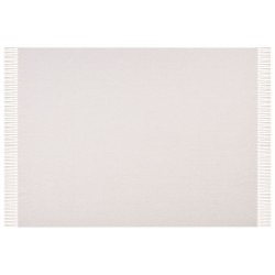Koc YARSA Bawełna 125 x 150 cm Beżowy Koc YARSA Bawełna 125 x 150 cm Beżowy