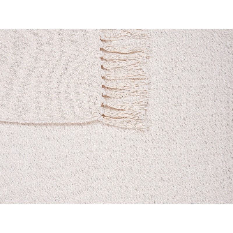 Koc YARSA Bawełna 125 x 150 cm Beżowy Koc YARSA Bawełna 125 x 150 cm Beżowy