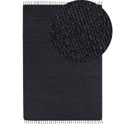 Dywan z juty 160 x 230 cm czarny SINANKOY Dywan z juty 160 x 230 cm czarny SINANKOY
