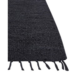 Dywan z juty 160 x 230 cm czarny SINANKOY Dywan z juty 160 x 230 cm czarny SINANKOY